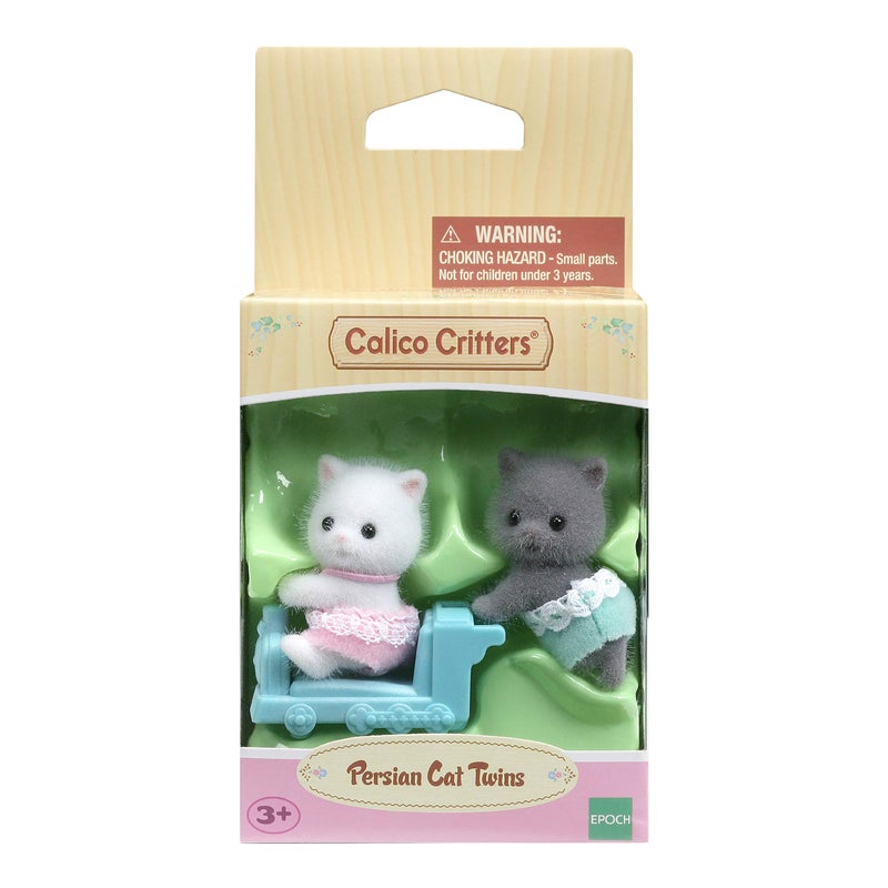 Calico Critters Persian Cat Twins - Two Collectible Figures & Pushcart Accessory Included - Image 5