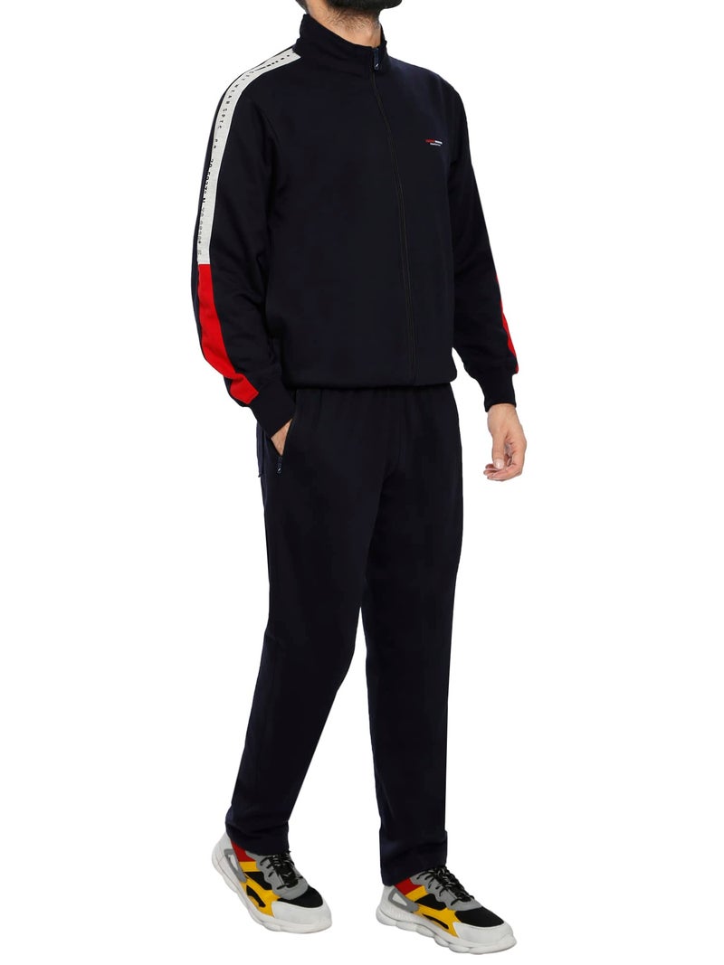 Matelco Men's woolen tracksuit for winter (Regular, XL, Navy- Blue) - Image 3