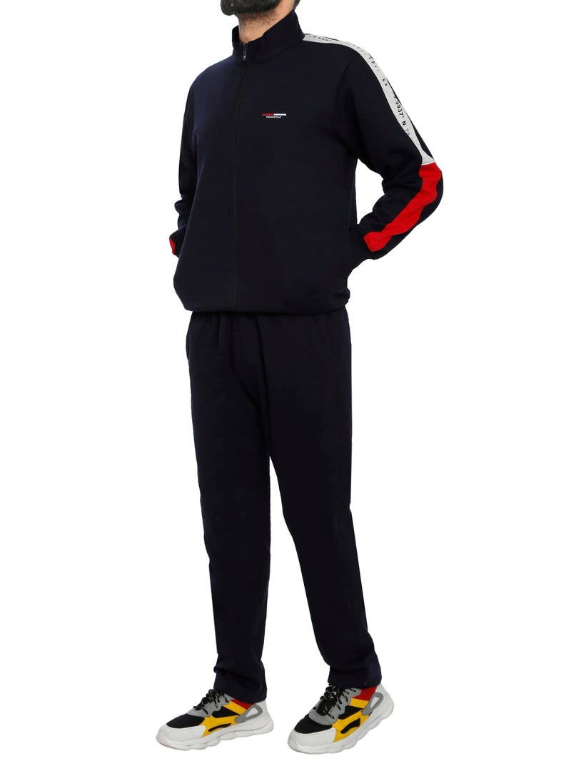 Matelco Men's woolen tracksuit for winter (Regular, XL, Navy- Blue) - Image 4