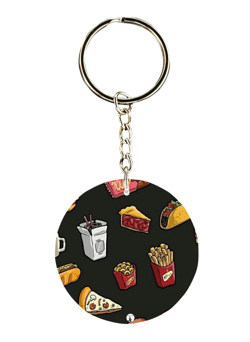 RKN Double Sided Food Printed Keychain