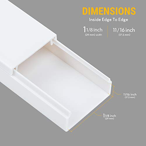SimpleCord 150in Cord Hider Kit - 6-Pack 25in Cable Management for Wall-Mounted TV or Computer Cables - Paintable Wire Covers for Cords by Simple Cord (White) - Image 5