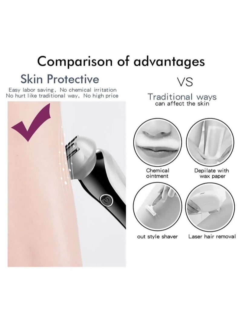 SYOSI Electric Razor for Women - Cordless Rechargeable 3-Blades Smooth Guide Foil Lady Shaver Without Bumping for Body Hair Removal Legs Underarms Bikini Wet & Dry Trimmer - LED Display, Travel Lock - Image 2