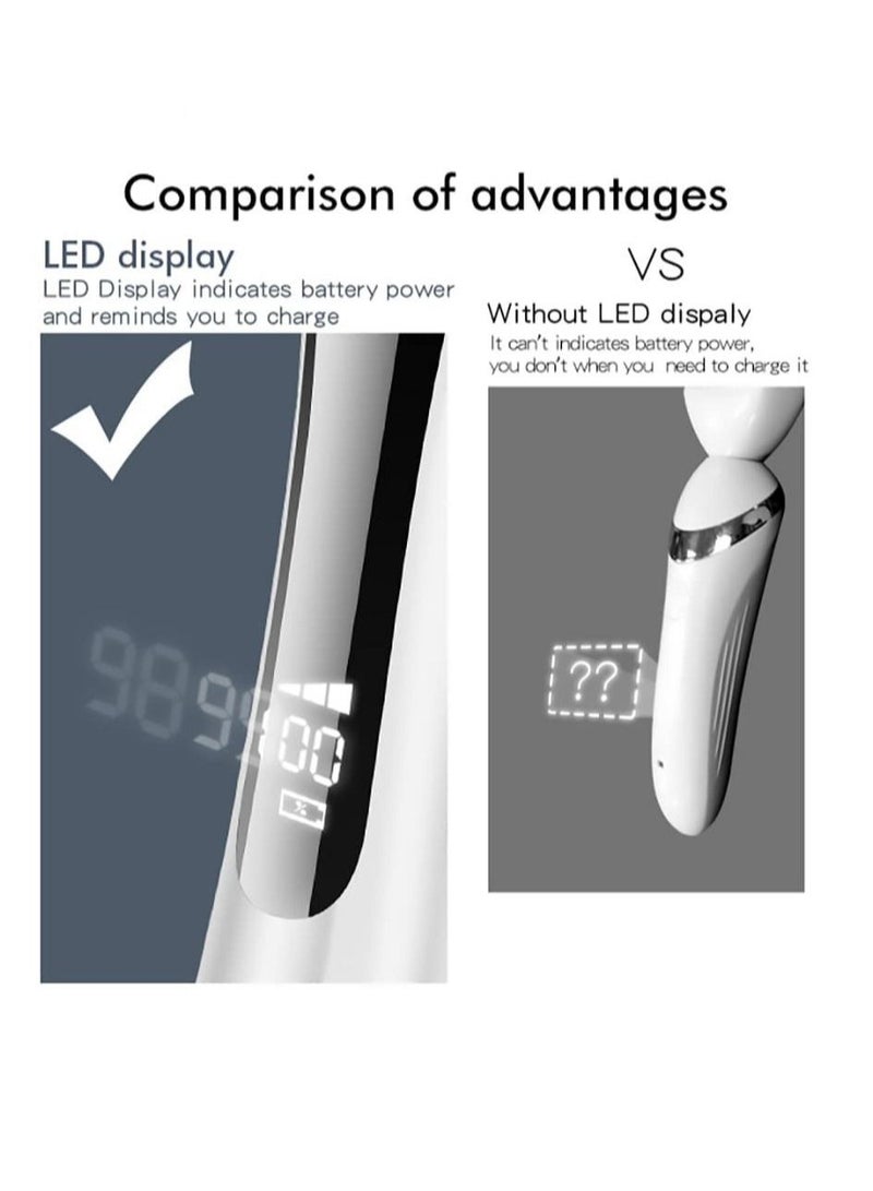 SYOSI Electric Razor for Women - Cordless Rechargeable 3-Blades Smooth Guide Foil Lady Shaver Without Bumping for Body Hair Removal Legs Underarms Bikini Wet & Dry Trimmer - LED Display, Travel Lock - Image 3