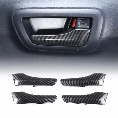 CHEAYAR Car Inner Door Handles Cover Trim Compatible with Toyota Tacoma 20162022 Auto Inner Door Handles Cover Interior Door Handles Protector Trim Decorate Covers Accessories carbon fiber pattern - Image 1