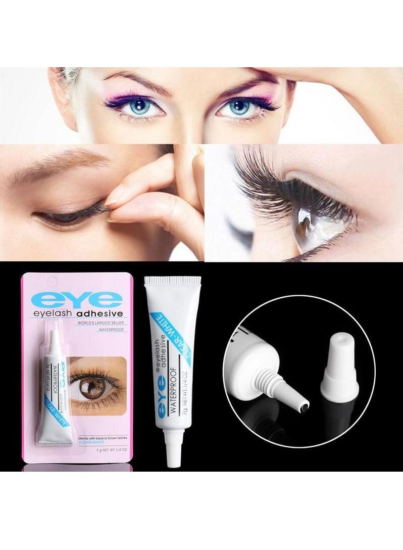 Eye 1PC Light Blue False Eyelash Glue Waterproof Adhesive Eye Makeup Tool - Image 5
