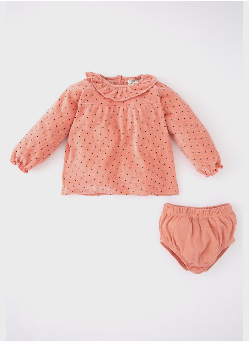 DeFacto Kids Dot Print Top & Knicker Set  - Image 1