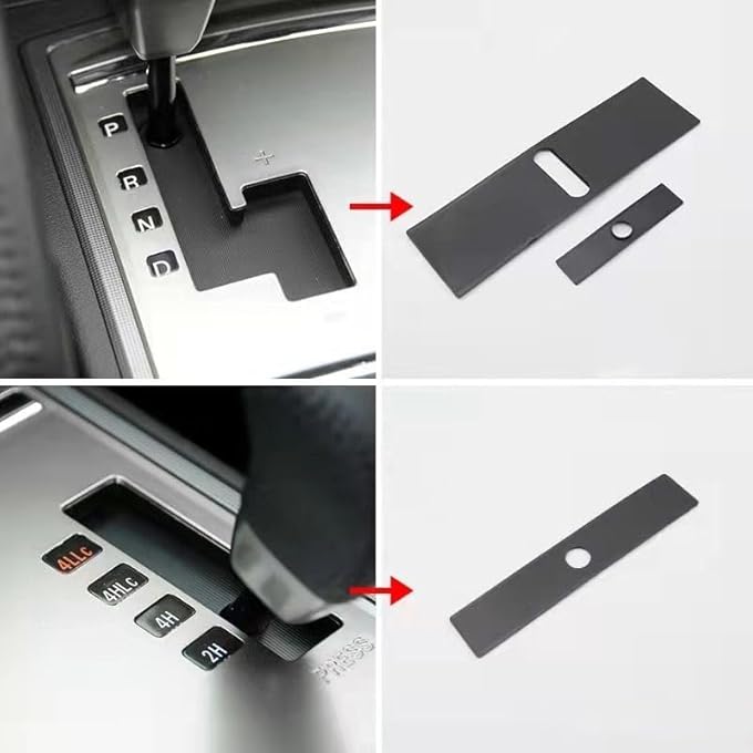 rayihni Car Shift Panel Dust Cover 8015A066 8015A065 2PCs Shift Lever Panel Trim Strip Easy to Install Gear Shift Panel Cover Replacement for Mitsubishi Pajero V93 V80 V87 V97 8015A066 8015A065 - Image 4