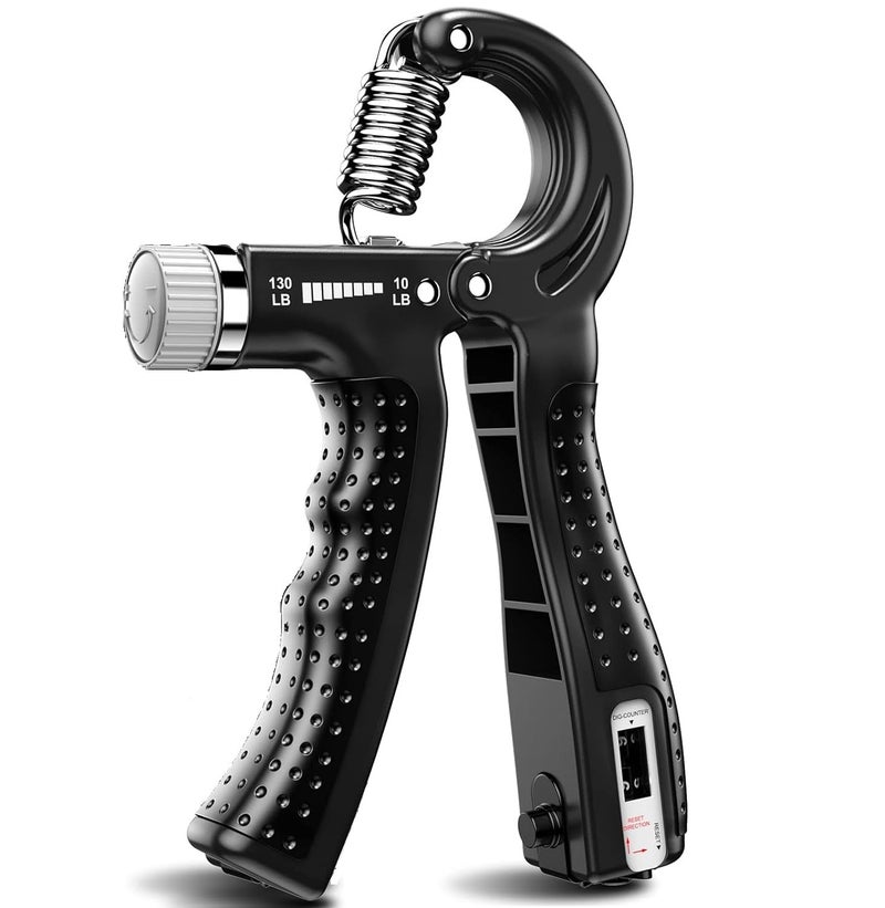 FirstFit Hand Grip Strength Trainer with Counter, Hand Grip Strengthener with Counter, Adjustable Resistance 5 to 60 kg, Non-Slip Gripper, Perfect for Athletes & Hand Exercising (Assorted Color) - Image 1