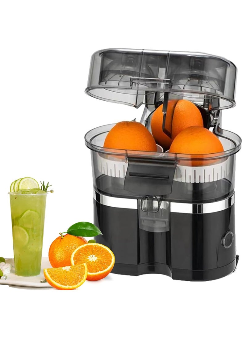 DubaiGallery Dual-Head Electric Citrus Juicer, Lemon Squeezer with Power Cord and Cleaning Brush, 1-Button Automatic Juicer Machine for Orange, Lemon, Lime, Easy to Clean & Use, Built-in Cutter  - Image 1
