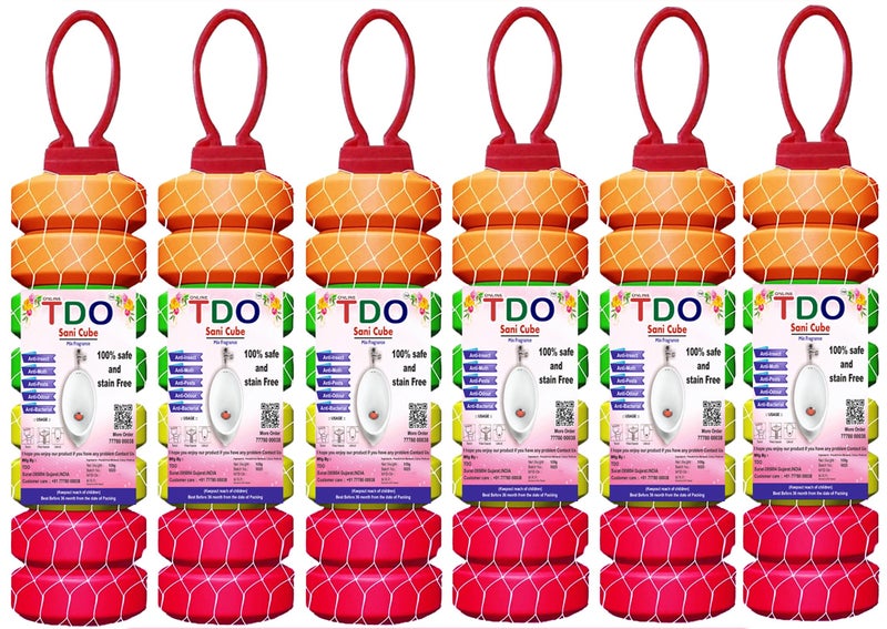 TDO Toilet Bathroom Air Freshener Fragrance Urinal balls Urinal Cubes Sani cube Napthalene balls for Washbasins & Clothes Pantry, Bathroom, Toilet,Wardrobe,wash Basin, Pack of 6 (100 gram Each) - Image 1