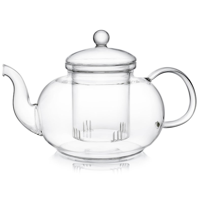 Teabloom Blossoms Glass Teapot â€“ Stovetop and Microwave Safe Borosilicate Glass Teapot with Removable Loose Tea Glass Infuser (32 Oz) - Tea Purist's Choice - Image 5