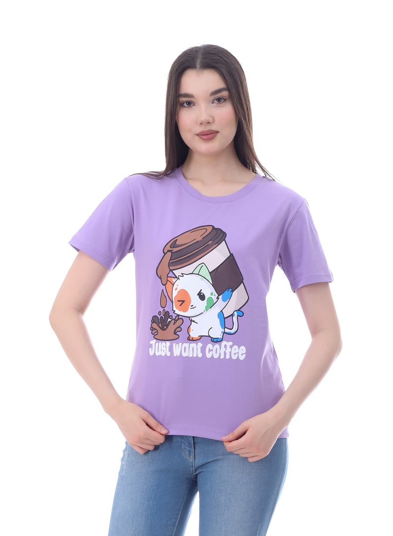 بيبو تيشيرت حريمي مطبوع - Image 2