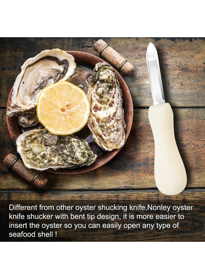 Nonley Oyster Shucking Knife, Oyster Knife Shucker Set Not Easy To Break And Bend, 2 PCS Oyster Shucker and Cut Resistant Glove Professional Guard Seafood Opener Kit Tools - Image 5