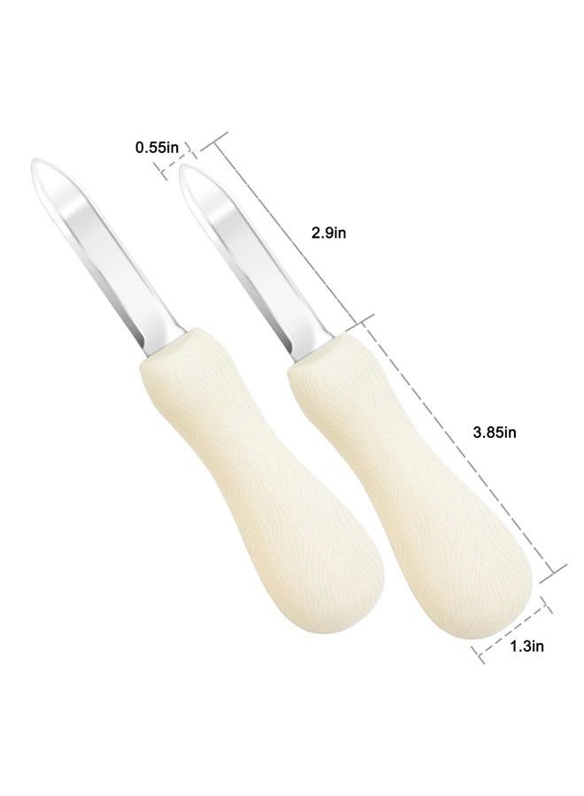 Nonley Oyster Shucking Knife, Oyster Knife Shucker Set Not Easy To Break And Bend, 2 PCS Oyster Shucker and Cut Resistant Glove Professional Guard Seafood Opener Kit Tools - Image 2