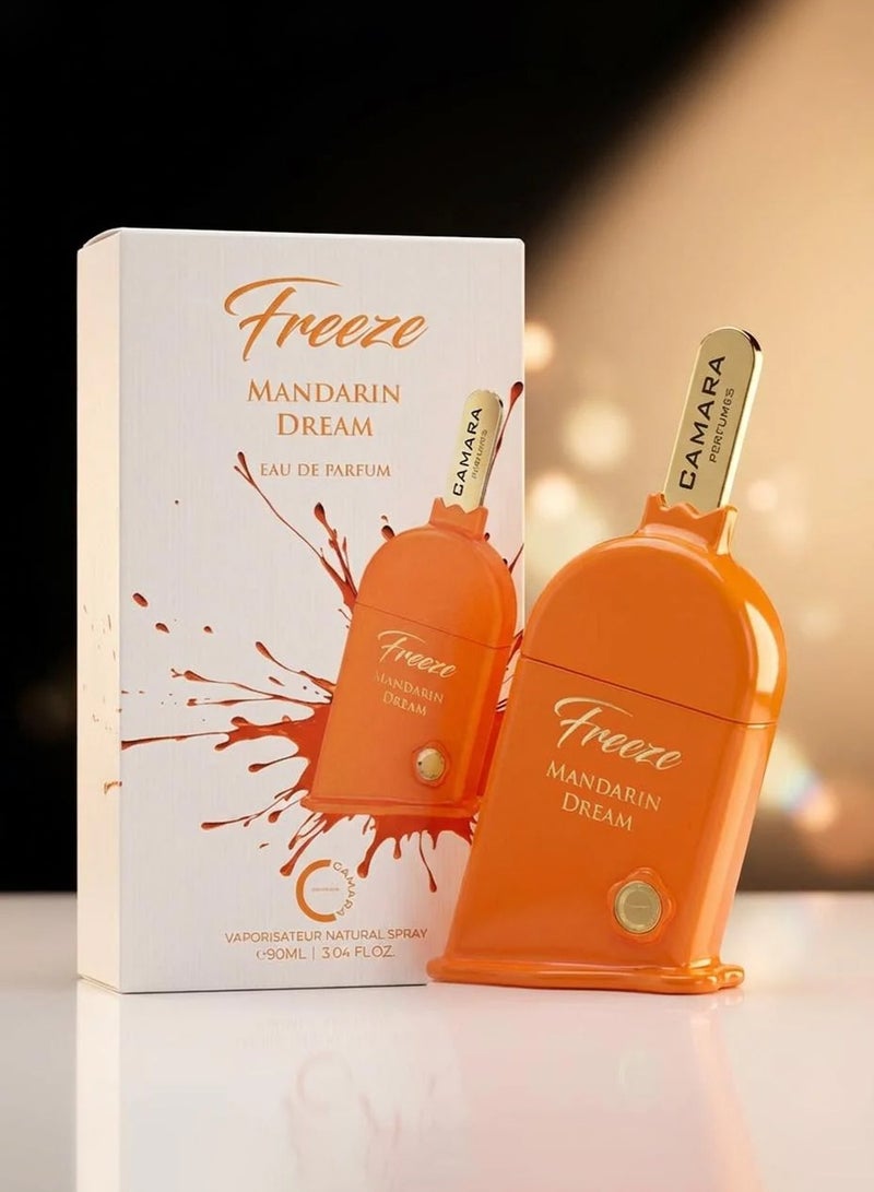 Camara Freeze Mandarin Dream EDP by Camara Perfumes 90ml | Long-Lasting Floral Fruity Unisex Perfume with Mandarin, Pear & Vanilla - Image 1