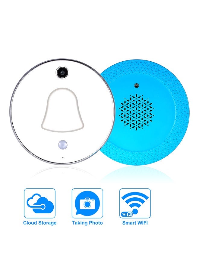 NIBEMINENT Wireless WiFi Mini Smart Doorbell White 8.2x8.3cm - Image 2