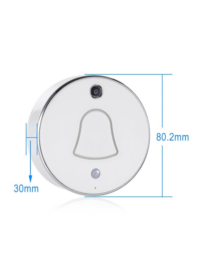 NIBEMINENT Wireless WiFi Mini Smart Doorbell White 8.2x8.3cm - Image 3