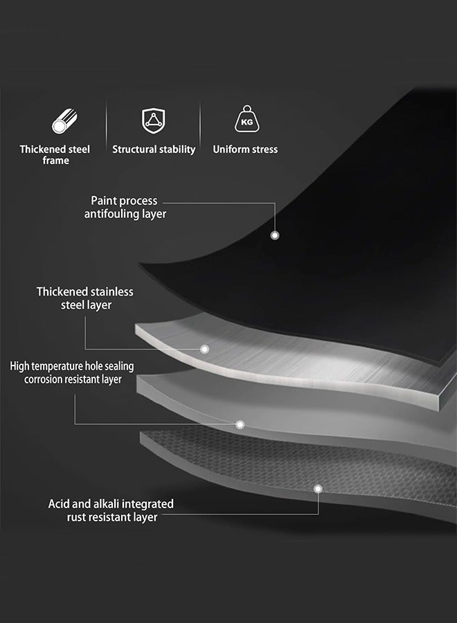 Miya 4 Tier Shelves for Storage,Storage Shelves on Wheels, Heavy Duty Standing Shelf Units, Storage Baskets Shelves for Small Spaces, With 4 Hooks, Storage Rack for Garage, Kitchen - Image 3