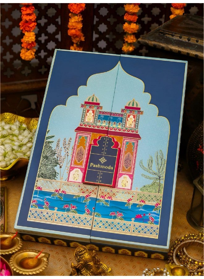 Pashmoda His and Her Gift Set of Kaani Shawls With Wooden Gift Box - Image 3