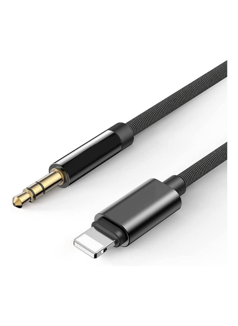 ELTRAZONE - Marvers Lightning to 3.5mm Aux Audio Cable,Apple MFi Certified Aux Cord for iPhone iPad to Car/Home Stereo/Speaker with 3.5mm Headphones Jack Adapter Support iPhone1312/11/XR/XS-(1M nylon braided) - Image 1