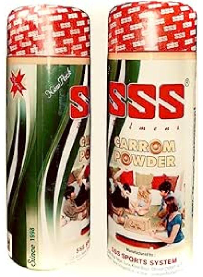 SSS Tournament Extra Smooth Fine Carrom Powder XXL (170g per Pack) by Kingsmen Line – Set of 2 Packs (340g Total Weight) - Image 1