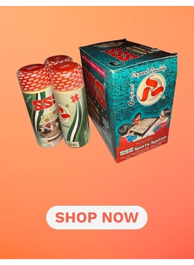 SSS Tournament Extra Smooth Fine Carrom Powder XXL (170g per Pack) by Kingsmen Line – Set of 2 Packs (340g Total Weight) - Image 2