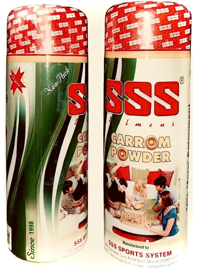 SSS Tournament Extra Smooth Fine Carrom Powder XXL (170g per Pack) by Kingsmen Line – Set of 2 Packs (340g Total Weight) - Image 3