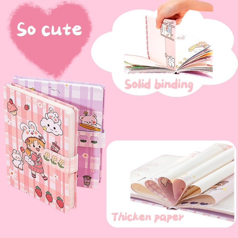 DHAVAL 73pcs Kawaii DIY Journal Kit for Teenage Girls – Scrapbook Supplies Set with Washi Tape, Stickers, Memo Notes & Carving Knife | Creative Scrapbooking & Journaling Craft Kit Gift for Teens 8-14, Birthday & Christmas - Image 4