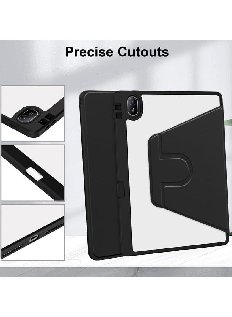 General Clear Back Case Compatible with Huawei MatePad SE 11 inch 2024 with Pen Holder, 360 Degree Swivel Stand Flip Smart Tablet Cover Auto Sleep/Wake Case  - Image 4