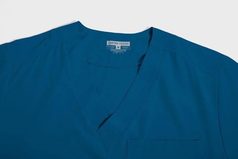 Yoweenton Scrub for Men Scrubs Medical Uniform Man Scrubs Set Medical Scrubs Top and Pantsï¼Œ5-Pocket Top and 5 Pocket Pants - Image 2
