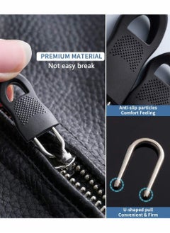 SYOSI 20 Pcs Zipper Pull, Universal Zipper Pull Replacement Kit, Removable Zipper Pulls Tab Replacement, Black Zipper Pulls for Jackets, Luggage, Backpacks, Purses, Boots, Pants, Tents (3 Styles 4 Sizes)  - Image 3