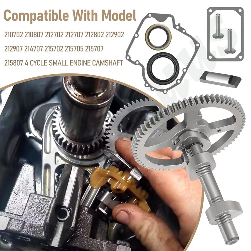 Haiouus 84005207 793880 Camshaft Kit Compatible with B&S 793583 792681 791942 795102 Gasket 697110,795387 Oil Seal & 272475S Gasket W/Fastening Screws - Image 5