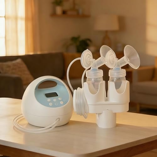 DMERHAC Bottle Holder&Hose Organizer for Spectra S1 Breast Pump (Old Version Circular Hole)-Detachable Magnetic Mount with Tubing Wrap Arm-Space-Saving Pump Accessories, Easy No-Clip Installation. - Image 1