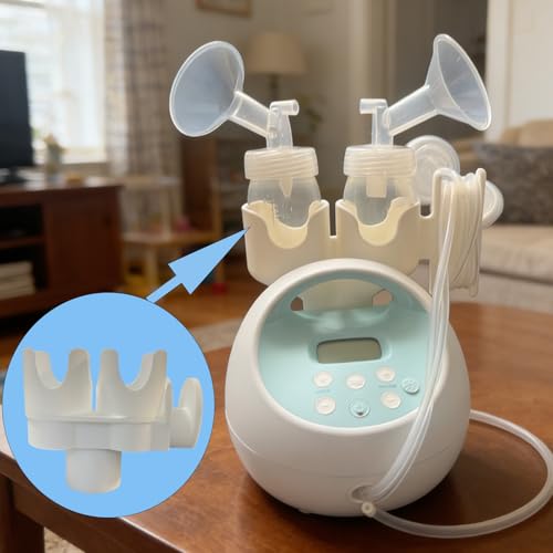 DMERHAC Bottle Holder&Hose Organizer for Spectra S1 Breast Pump (Old Version Circular Hole)-Detachable Magnetic Mount with Tubing Wrap Arm-Space-Saving Pump Accessories, Easy No-Clip Installation. - Image 4