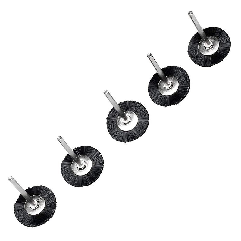 Diy Crafts 11878 25mm Nylon Bristle Wheel Wire Brush 1/8" Shank for Dremel Rotary Tool, Multicolor, 10 Piece - Image 4