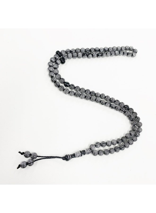 NIBEMINENT 99 Muslim Prayer Beads Black/7mm 
