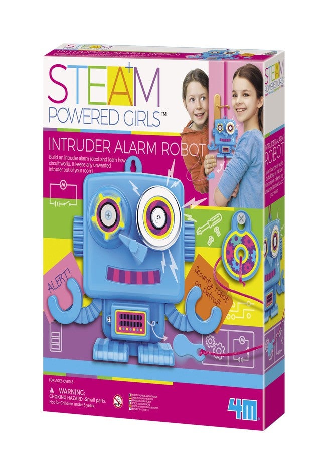 4M Toysmith, STEAM Powered Girls Intruder Alarm Robot, Build A Robot DIY Stem Toy, for Girls Ages 8+ - Image 1