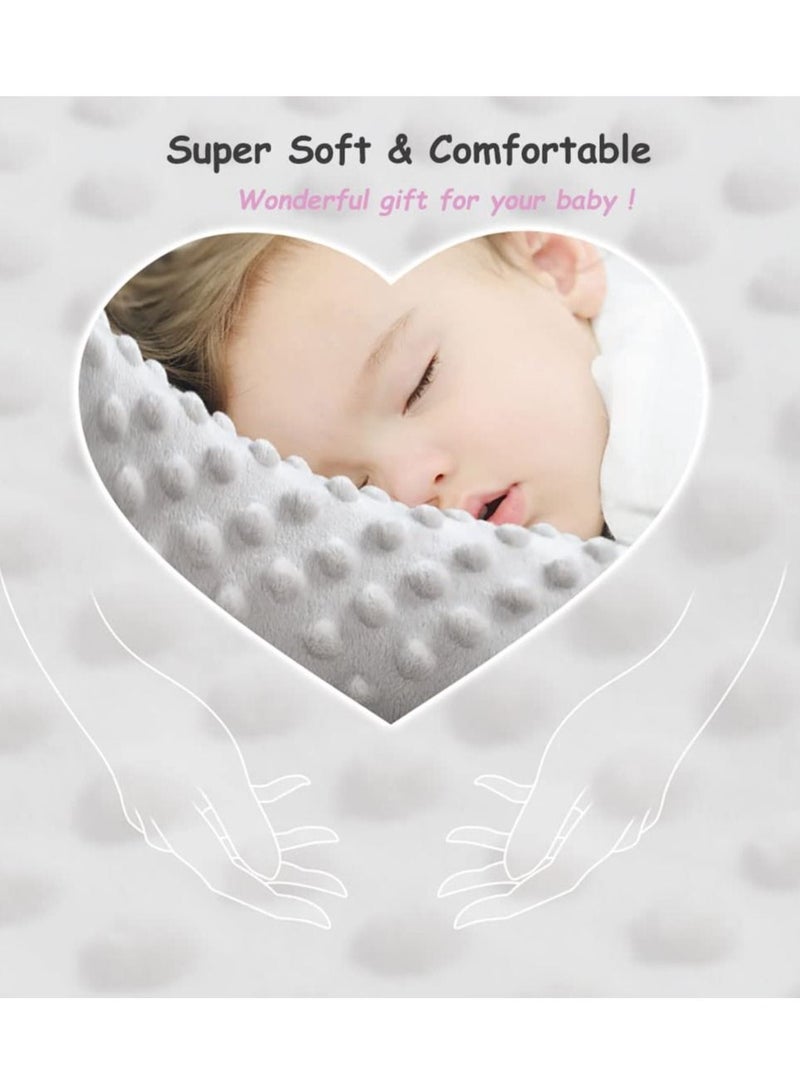 MIXDE Baby Blanket for Boys Girls, Soft Warm Plush Minky Baby Blanket with Dotted Backing, Newborn Double Layer Receiving Blanket for Stroller Crib - Image 4