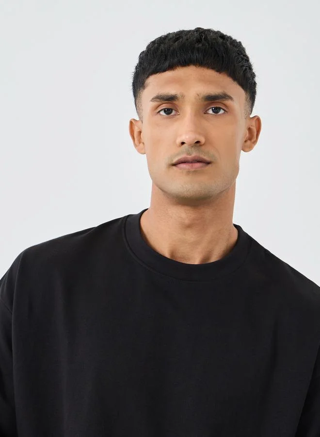Styli Pack of 2 - Cotton Terry Boxy Crew Neck T-Shirt