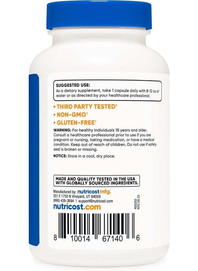 Nutricost Chicory Root 650mg Per Capsule - 120 Plant-Based Capsules, Non-GMO, Gluten Free - Image 4