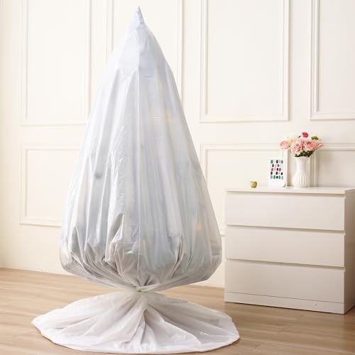 Liyaomix Jumbo Christmas Tree Removal Bag, White Extra Large 6ft Width x 9ft Tall Christmas Tree Disposal Bag Waterproof for Upright Storage - Image 5