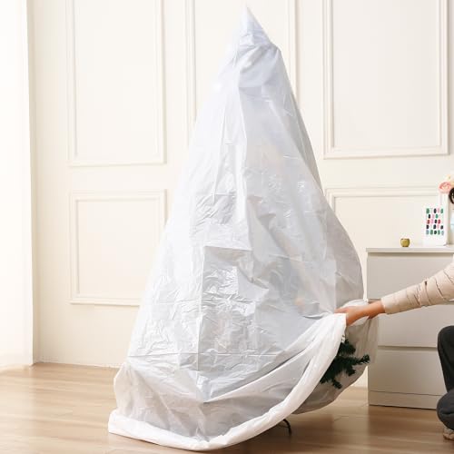 Liyaomix Jumbo Christmas Tree Removal Bag, White Extra Large 6ft Width x 9ft Tall Christmas Tree Disposal Bag Waterproof for Upright Storage - Image 4