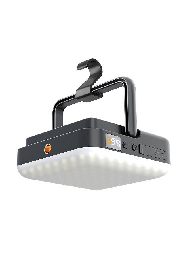 Multifunctional Camping Light LED Outdoor Large-capacity Night Emergency Lights Dual Charging and Four Modes Infinitely Dimmable Waterproof Black - Image 3