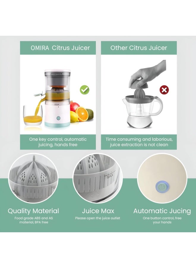 OMIRA Rechargeable Electric Citrus & Fruit Juicer – Portable & Easy to Clean - Image 2