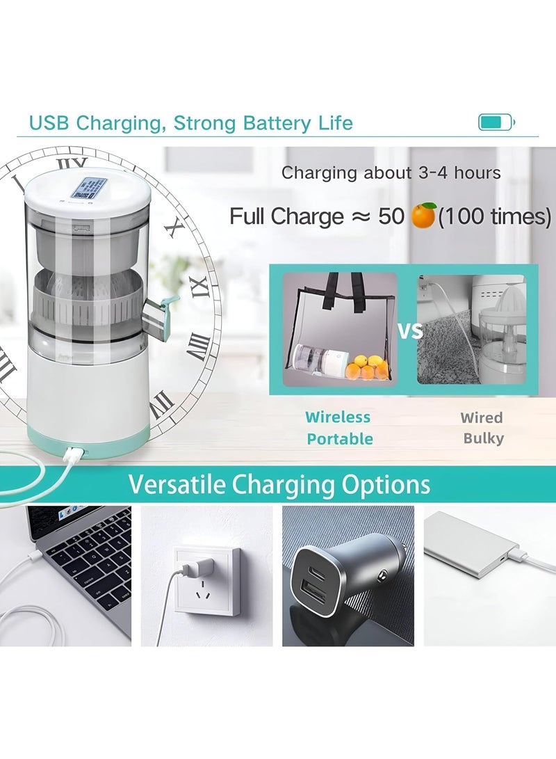 OMIRA Rechargeable Electric Citrus & Fruit Juicer – Portable & Easy to Clean - Image 3