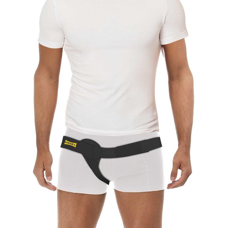 Uriel Right Side Inguinal Hernia Belt For Men - Hernia Support For Men  Pre And Post Surgery Truss  Size Medium  Black - Image 1