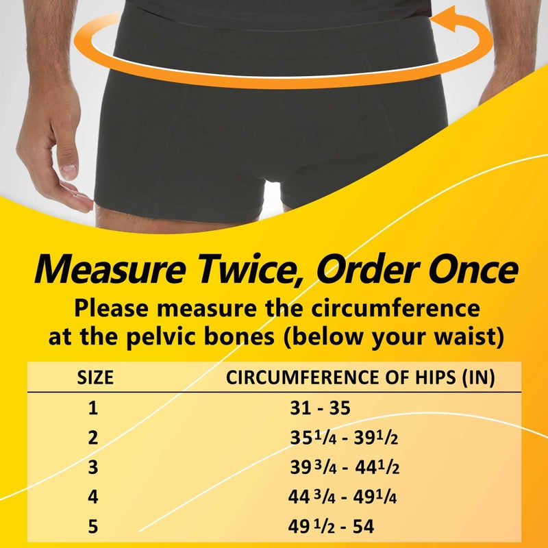 Uriel Right Side Inguinal Hernia Belt For Men - Hernia Support For Men  Pre And Post Surgery Truss  Size Medium  Black - Image 2