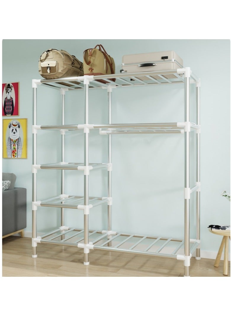 Portable Clothing Wardrobe With Storage Cupboard Organiser 201*170*45  - Image 2