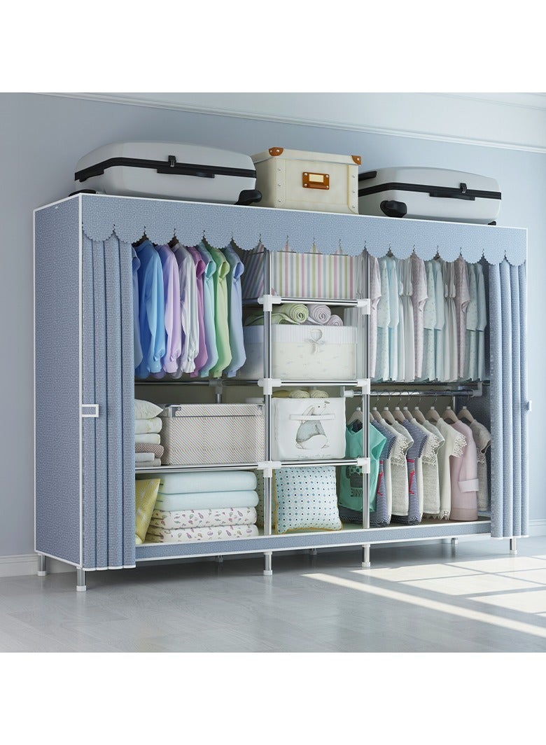 Portable Clothing Wardrobe With Storage Cupboard Organiser 201*170*45  - Image 1