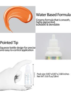 Mysense Mysense Orange Face Body Paint,Water Based Washable Face Paint,Non-toxic Cream Body Paint for Adults and Children Halloween Costume SFX Pumpkin Cosplay Makeup,0.6oz  - Image 2